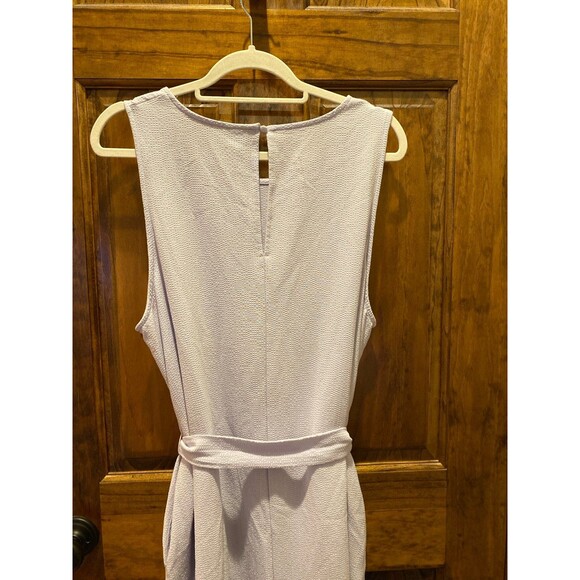 A New Day Dress Plus Size XXL 2X Lavender Purple Sleeveless Shift Belted MIDI - Picture 6 of 12